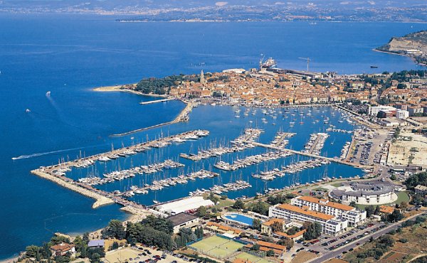 It makes sense for northern Europeans to fly to the Mediterranean for long weekends. Marinas such as Marina Izola in Slovenia are attractive destinations.