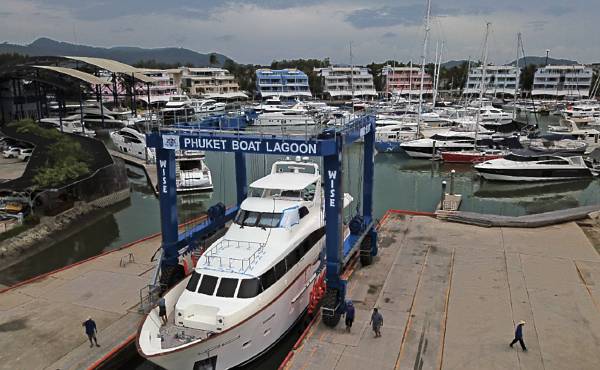A Wise hoist is integral to operations at Phuket Boat Lagoon in Thailand.