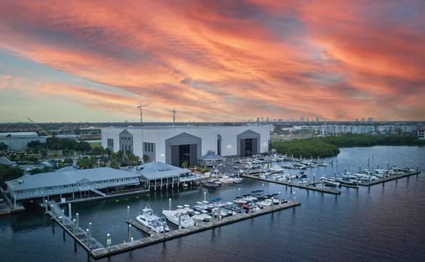 Port 32 Tampa has multiple offerings, with wet slips, a drystack, repair and maintenance yard and boat club. Photo: Brian Adams Photography