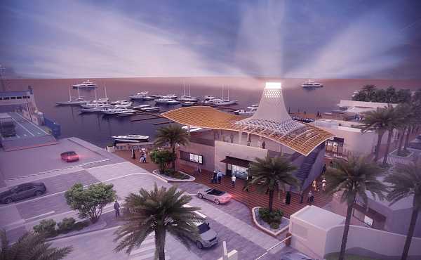 CGI of new marina and ferry station at Saadiyat, which will be completed by the fourth quarter this year.