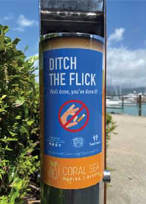 Disposing of cigarette butts responsibly will reduce the plastic footprint impact on the Great Barrier Reef.