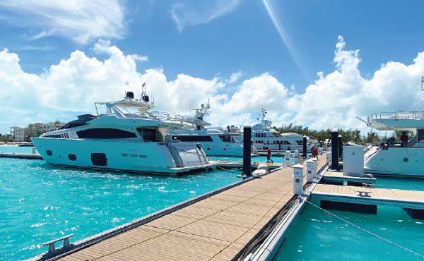 Eagle Floats support docks, gangways and fingers at marinas in overseas boating hubs such as Turks & Caicos