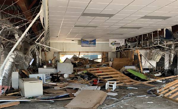 Despite the debris inside and out, the core elements at Moss Marina sustained minimal hurricane damage. Swift repairs ensured all was up and running again in record time.