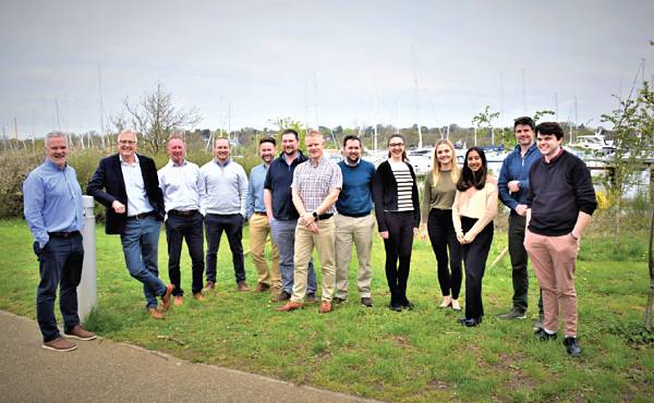 Geoff Philipps (second from left) with the Marina Projects team.
