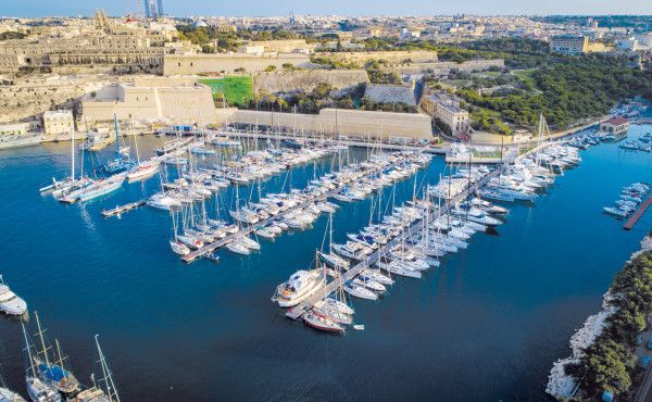 Marina di Valetta in Malta has been designed to maximise mooring for different kinds of vessels within a sensitive and historically  rich environment.