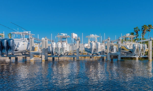 A project for MarineMax in Pensacola, Florida required meticulous detailing to assess the impact of vessels docking on a floating structure.