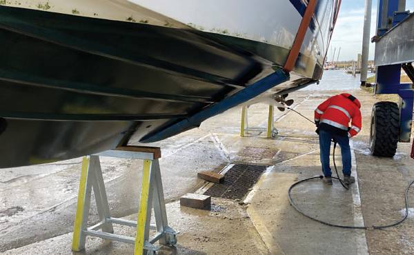 Interceptor tanks installed at Plymouth Yacht Haven trap oils, paint fragments and other materials to ensure they cannot enter the water when boats are lifted ashore.