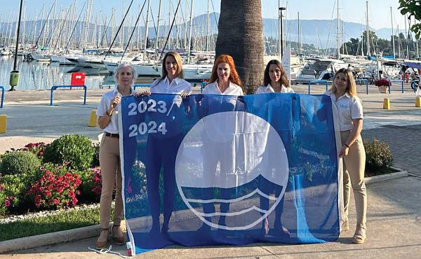 Flying the Blue Flag at Gouvia Marina, one of 14 marinas in D-Marin’s portfolio to meet the stringent  FEE criteria.