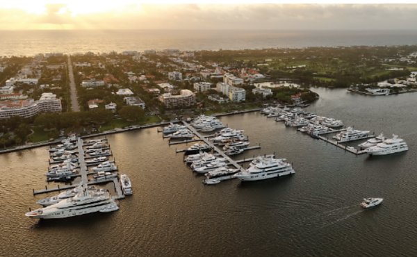 The Town of Palm Beach Marina, now with enhanced superyacht berthing, opened last year after a major rebuild. Image: Jacober Creative  courtesy of Town Palm Beach Marina